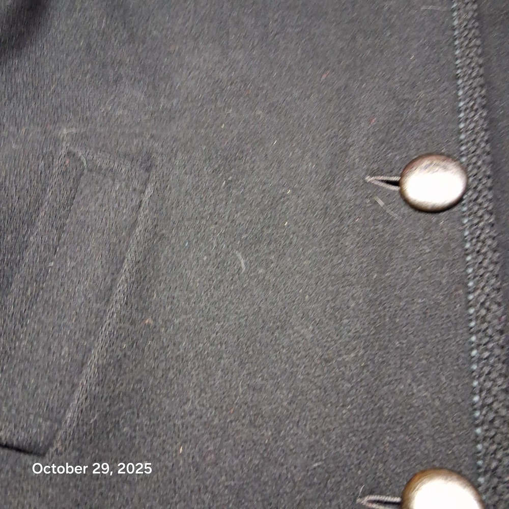 Womens Black‎ Wool Hooded Coat Buffalo Plaid Lined Size XL - Picture 3 of 8